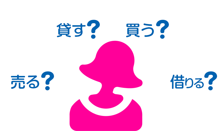 あなたの不動産の「売りたい」「買いたい」「」「貸したい」をサポート